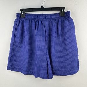 Vintage The Body‎ Co Shorts Slight Shimmer Purple Blue Athletic Men L 90's 80's
